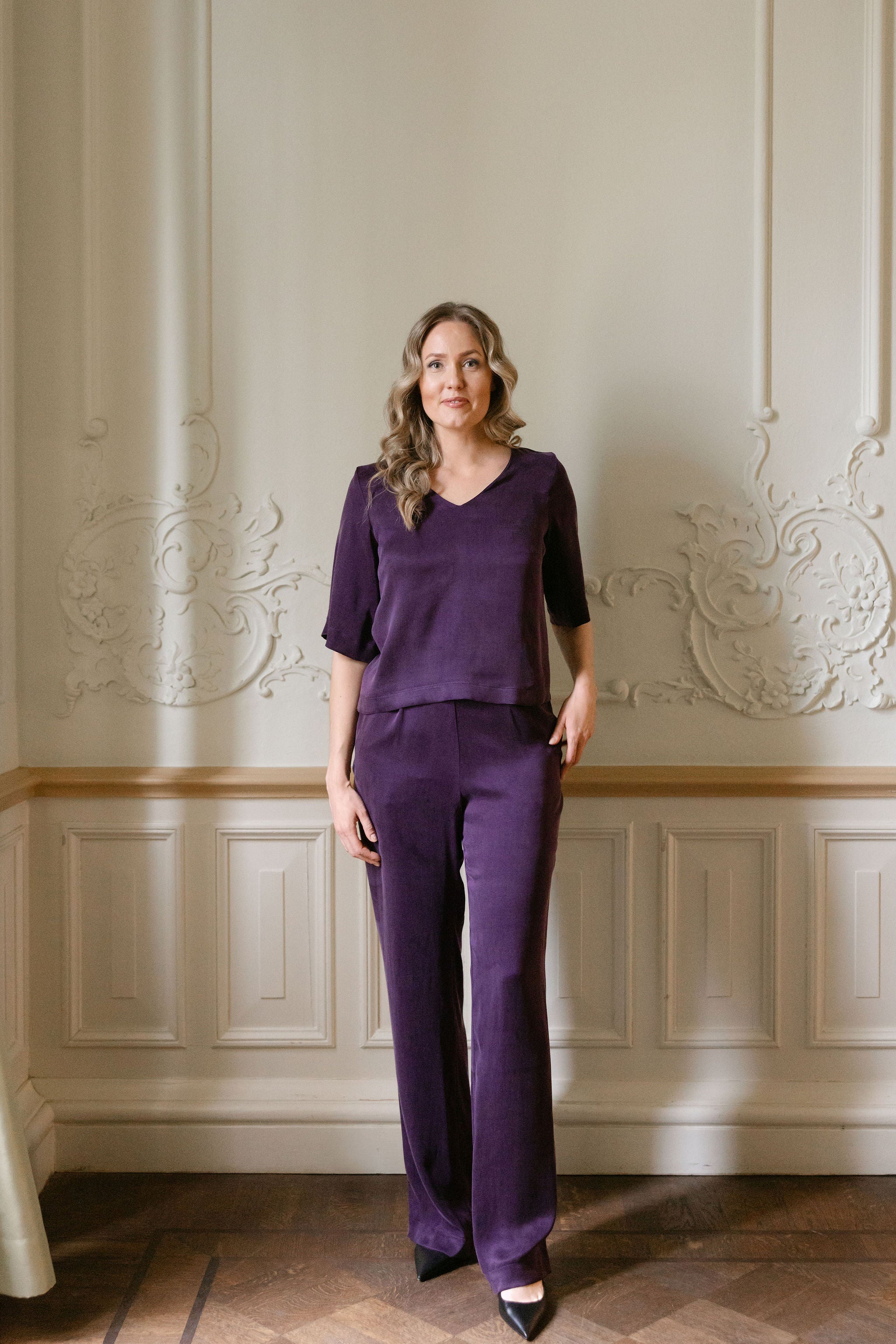 violetti pusero-violetti housut-feelK