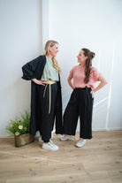 Naisten mustat culottes housut